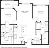 B1 2D Floor Plan Two-Bedroom Floor Plan B1 | Axis Hamilton Apartments